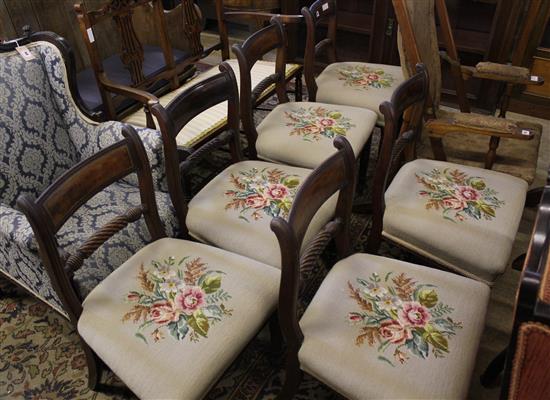 Set of six Regency dining chairs